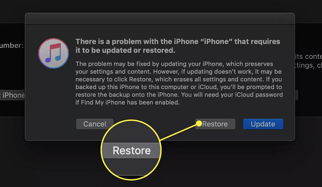 Restore iPhone iDelock