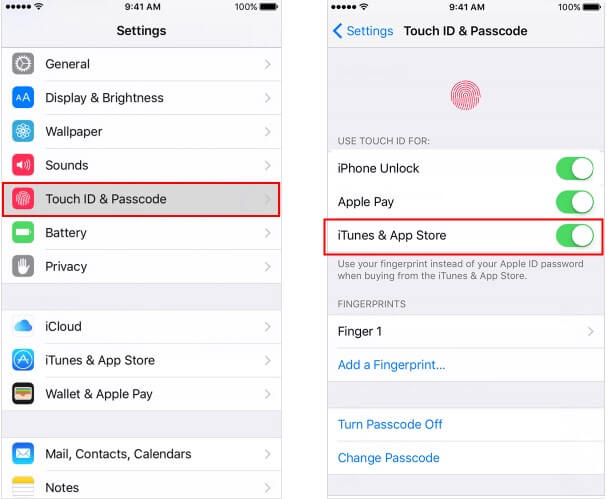 error al configurar touch id iphone 6