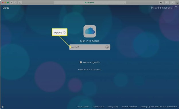 access icloud using apple id