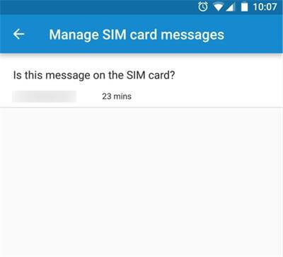 access sim card messages