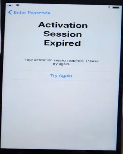 Activation Session Expired
