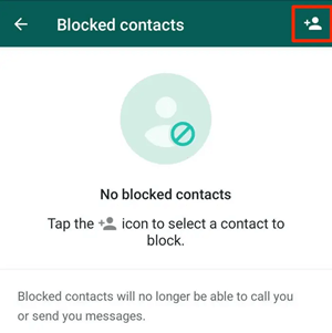block a contact on WhatsApp