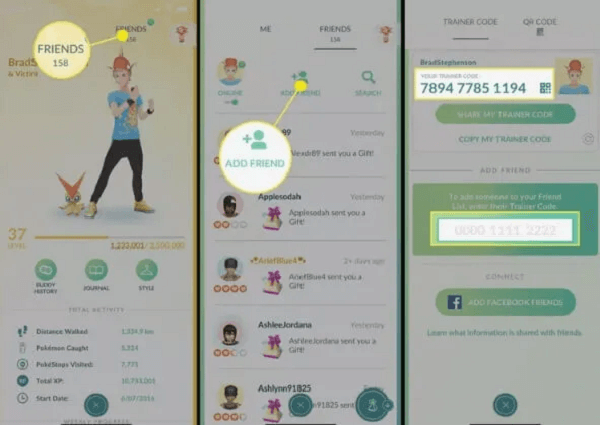 Add Pokemon Go friend by Pokemon Go Friend Codes