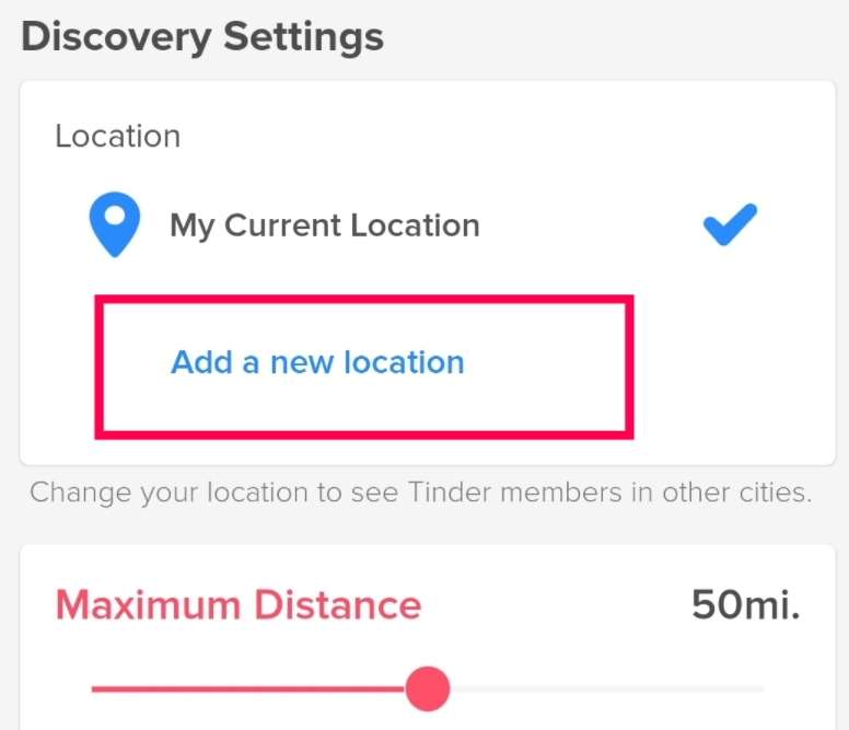 add new location on tinder