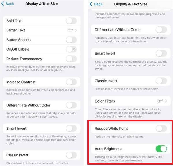 adjust screen brightness on iphone