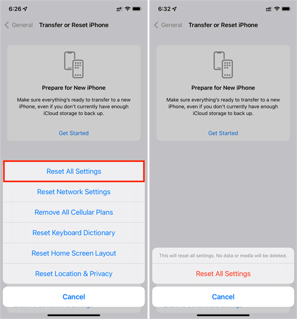 alarm not going off reset settings