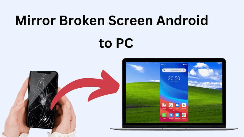 android broken screen mirror to pc 
