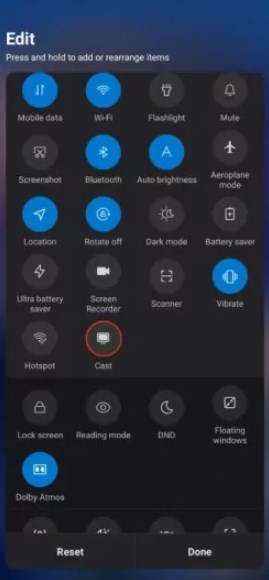 cast android casting settings