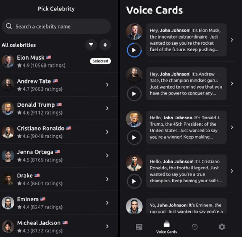 Celebrity Voice Changer AI for Android