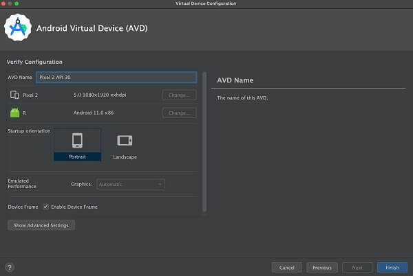 Android Studio AVD Manager