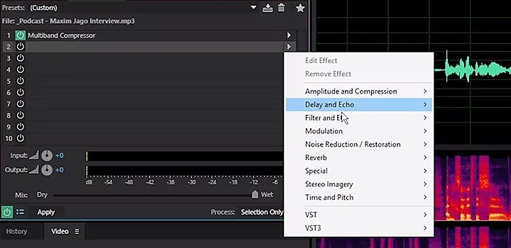 apply voice effect in adobe audition
