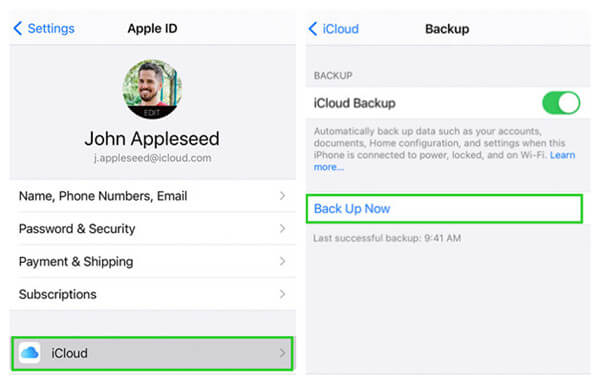 make iCloud backup