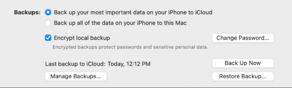 Backup mac