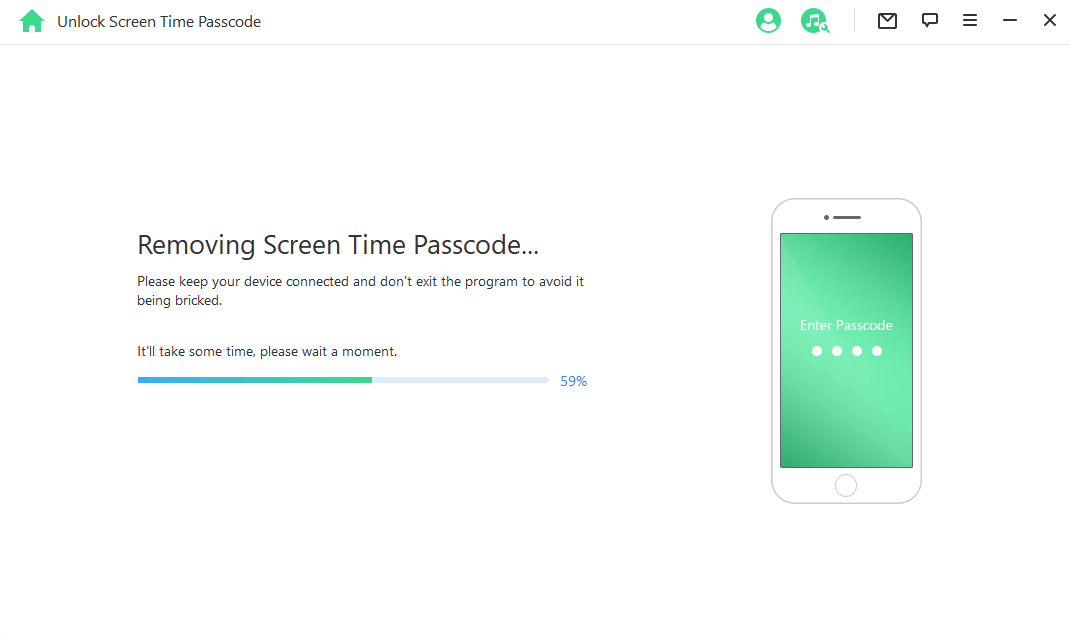 begin removing screen time passcode