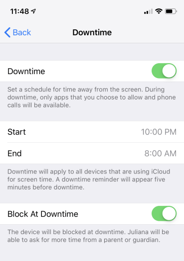 block at downtime