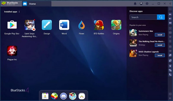 BlueStacks homepage