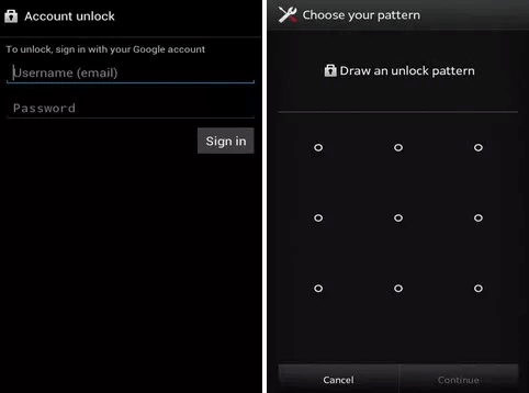 bypass android lock screen pin via forgot pattern