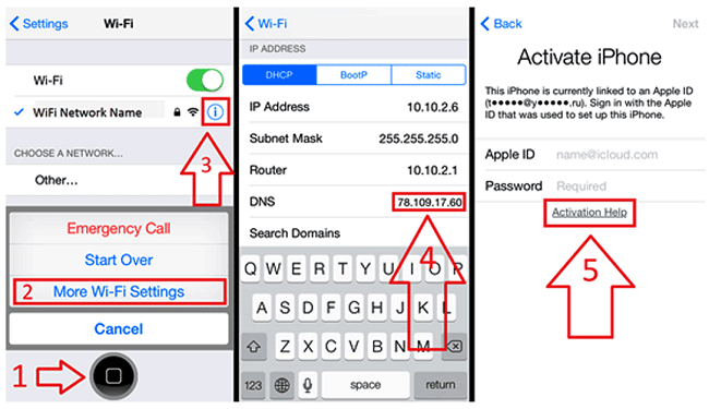 bypass apple id via dns