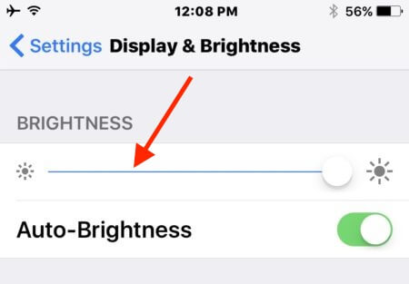 change screen brightness