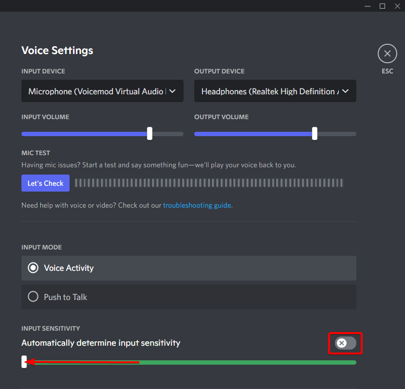 change settings in voicemod