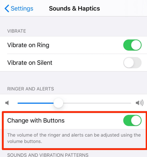 turn off iPhone volume button control