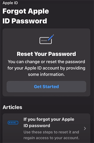 change your icloud password through apple support