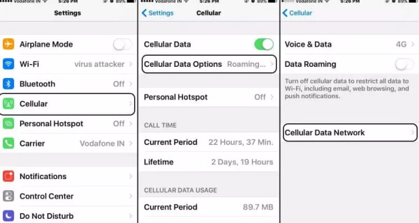 check if iphone is unlocked via cellular data