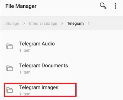 check telegram images folder