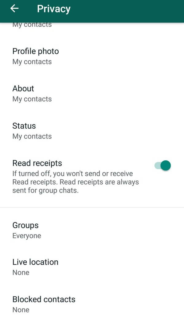 check whatsapp blocked contacts