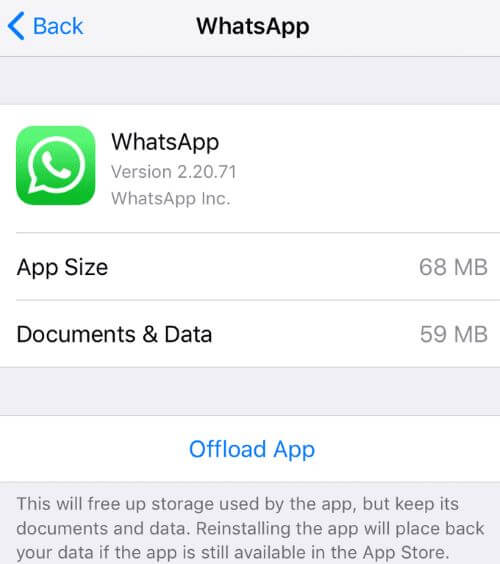 clear WhatsApp cache on iPhone
