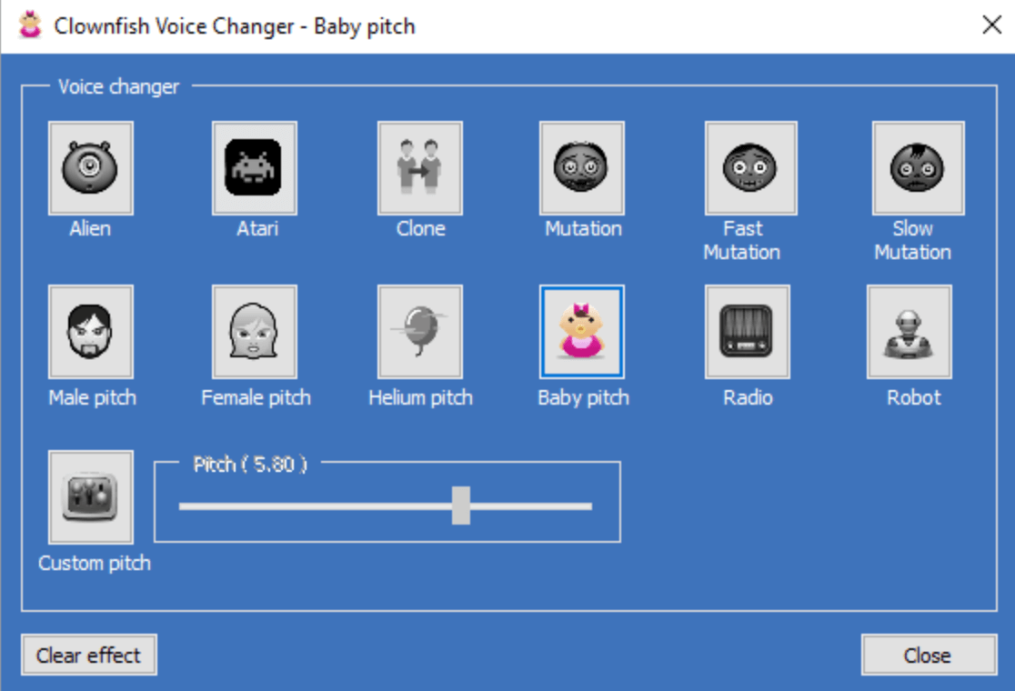 clowfish voice changer