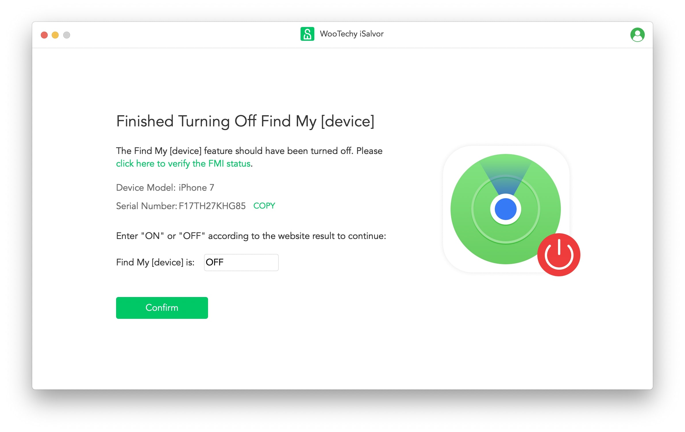 confirm fmi status01