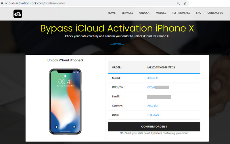 Разблокировка icloud по imei