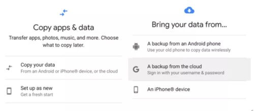 Google Pixel data recovery from Google backup