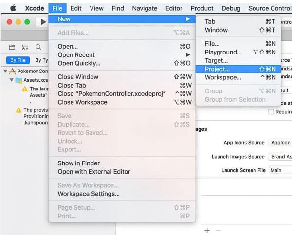 create New File in xcode