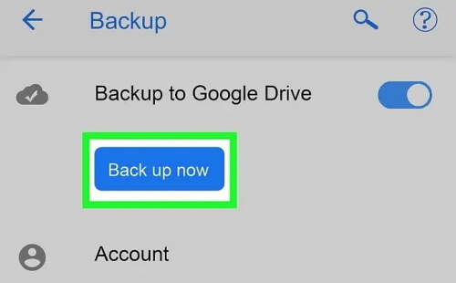 create google drive backup