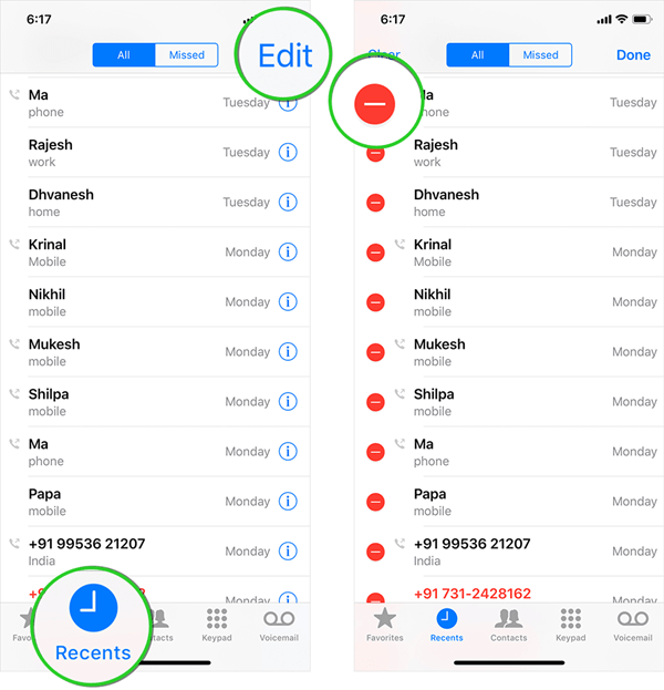 Augmentation de l'historique du journal des appels de l'iPhone