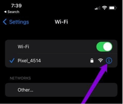 disable low data mode on wi-fi