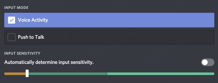 Discord Automatically determine input sensitivity