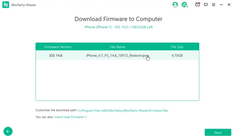 download firmware to computer by imaster