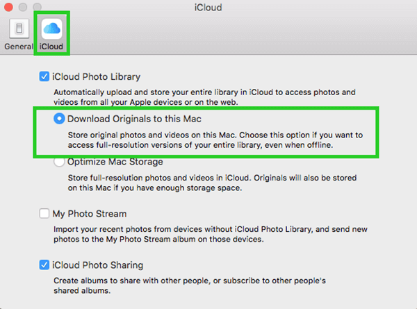 download iCloud photos to Mac