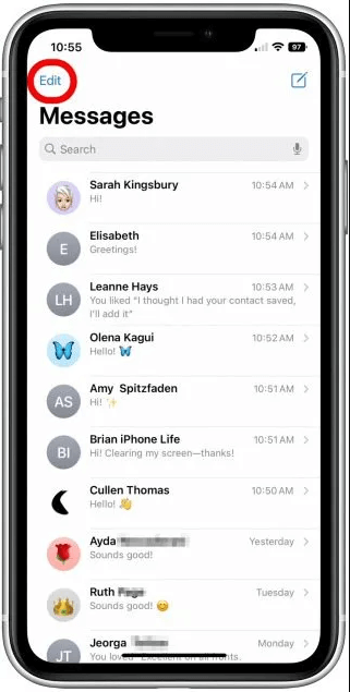 retrieve recently deleted messages on iPhone