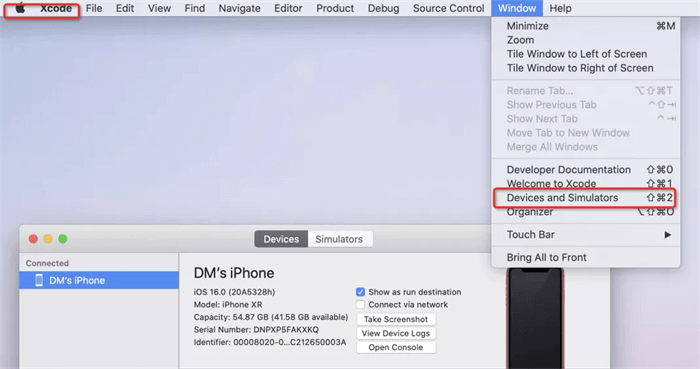enable developer mode with xcode