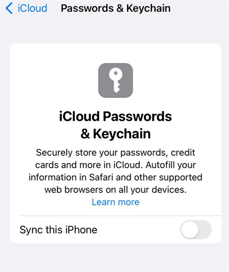 enable icloud keychain on iphone 2