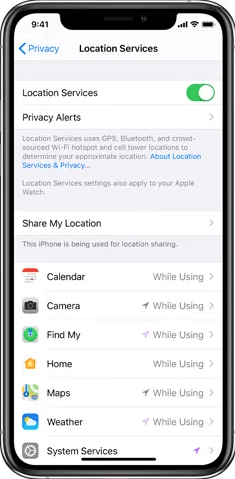 enable location sharing
