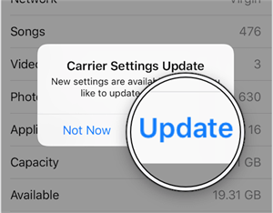 ensure carrier settings up to date