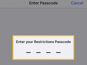 enter passcode