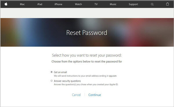 erase ipad by resetting apple id password 2