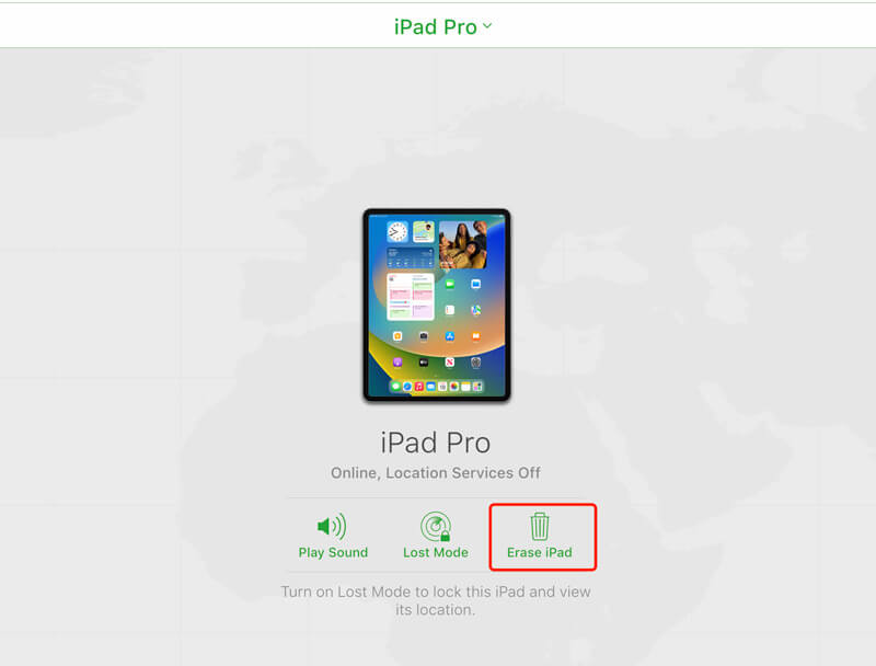 erase ipad in icloud when forgot passcode