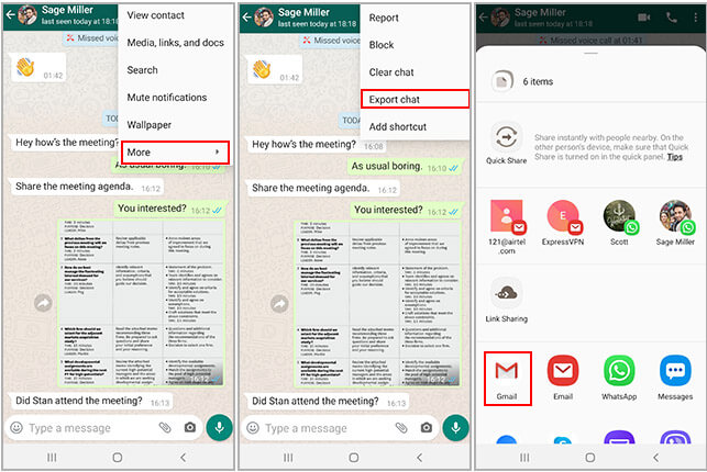 export chat whatsapp android